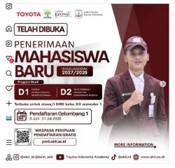 Akademi Komunitas Toyota Indonesia Tawarkan Beasiswa Full untuk Siswa SMK
